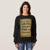 Mark Twain Quote Typography T-Shirt | Onderwijs (Voorkant volledig)