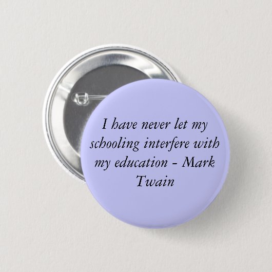 Mark Twain Ronde Button 5,7 Cm (Voorkant /achterkant)