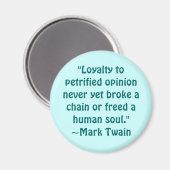 Mark Twain Versteende Opinie Quote Magneet (Voorkant / Achterkant)