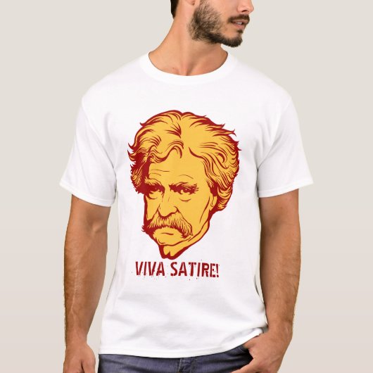 Mark Twain "Viva Satire" T-Shirt (Voorkant)