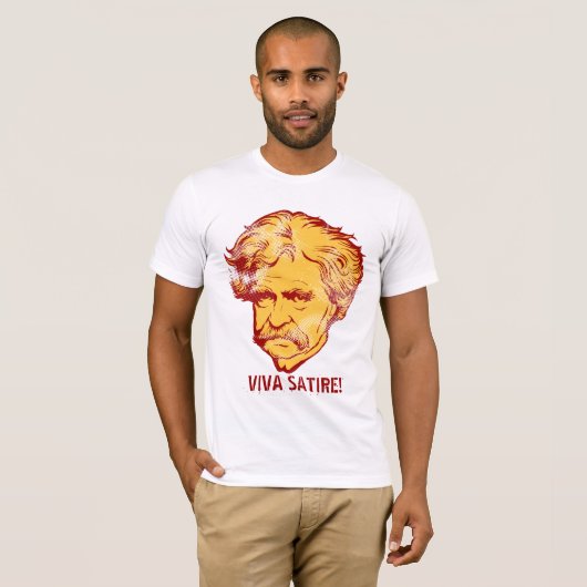 Mark Twain "Viva Satire" T-Shirt (Voorkant volledig)