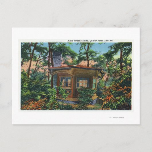Mark Twain's Study at Quarry Boerderij, East Hill Briefkaart (Voorkant)