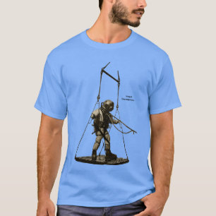 Mark V Diver met duikhelm in een werkgebied T-shirt