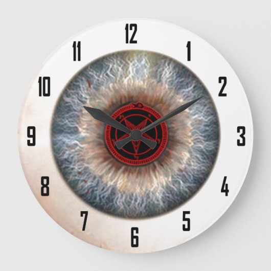 MARK van de DUIVEL EYEBALL Grote Klok (Voorkant)