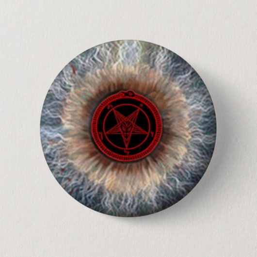 MARK van de DUIVEL EYEBALL Ronde Button 5,7 Cm (Voorkant)