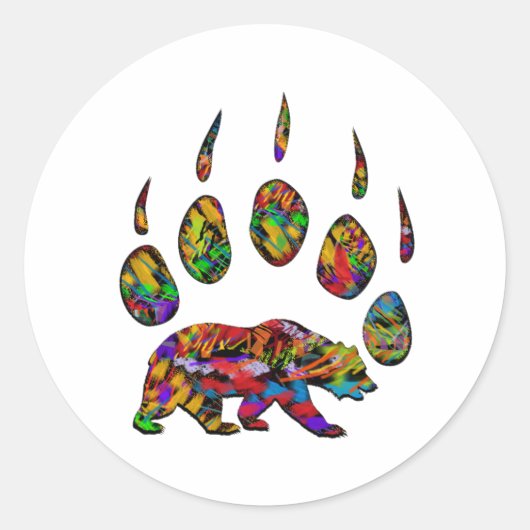 Mark van de Grizzly Ronde Sticker (Voorkant)