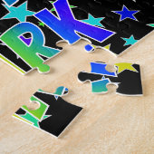 "MARK" Voornaam, geun "HAPPY BIRTHDAY" Legpuzzel (Zijkant)