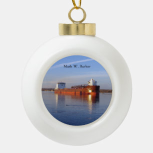 Mark W. Barker ball of snowflake ornament