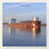 Mark W. Barker glass onderzetter Glazen Onderzetter (Voorkant)