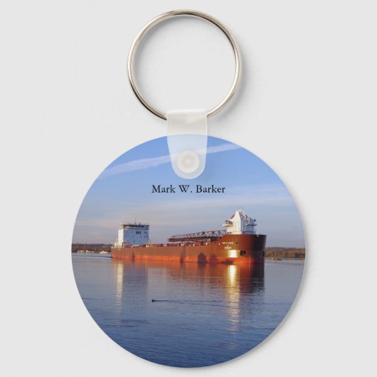 Mark W. Barker metaalsleutelketen Sleutelhanger (Achterkant)