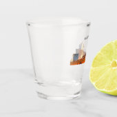 Mark W. Barker shot glass Glas (Links)