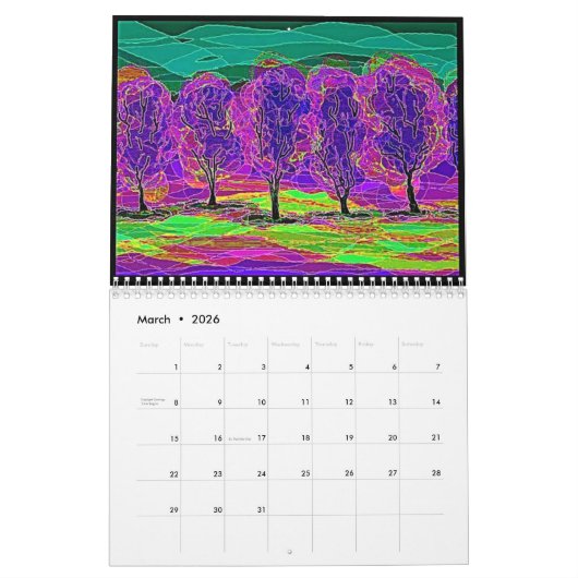 MARK WESTERFIELD Art Calendar II Kalender (Mar 2026)