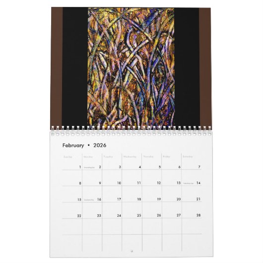 MARK WESTERFIELD Art Calendar II Kalender (Feb 2026)