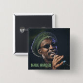 Mark Wonder 2" Square Badge Pinback Button (Voorkant /achterkant)