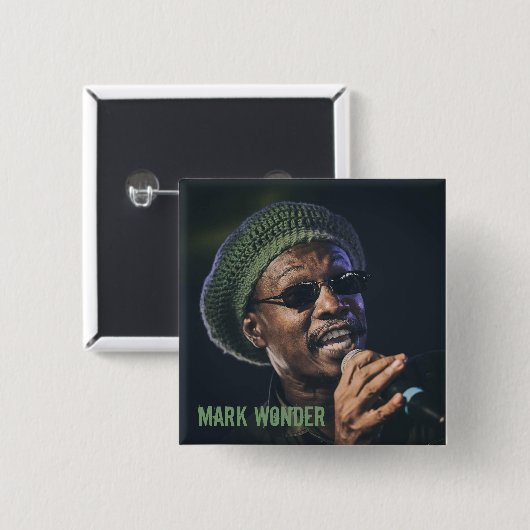 Mark Wonder 2" Square Badge Pinback Button (Voorkant /achterkant)