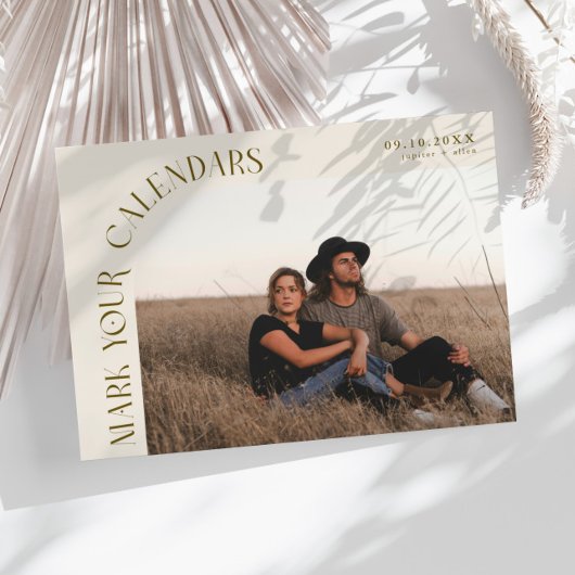 Mark Your Calendars Cream Curved Frame Photo Save The Date
