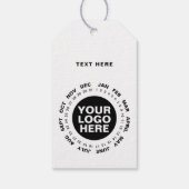 Markeer de datum - Logo Calendar Hang Label Wit Cadeaulabel (Achterkant)
