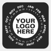Markeer de datum - Logo Calendar Stickers Wit (Voorkant)