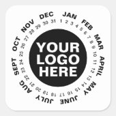 Markeer de datum - Logo Calendar Stickers Wit (Voorkant)