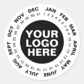 Markeer de datum - Logo Calendar Stickers Wit (Voorkant)
