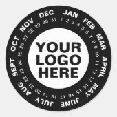 Markeer de datum - Logo Calendar Stickers Zwart (Voorkant)