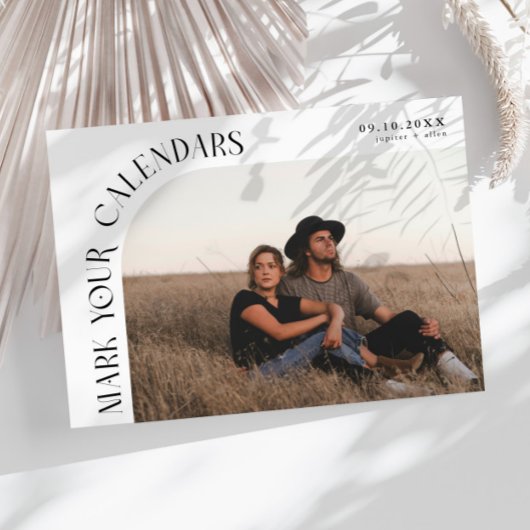 Markeer Je Agenda Wit Gebogen Frame Foto Save The Date