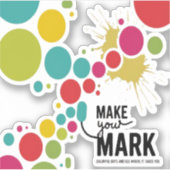 Markeer je merkkleurige stippen sticker (Voorkant)