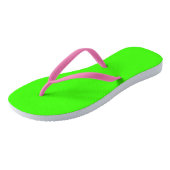 Markeer Neon Green Solid Color Teenslippers (Schuin)