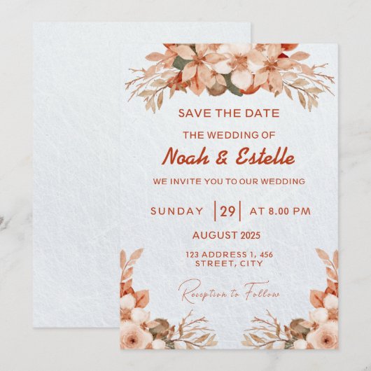 Markeer uw agenda: sla de datum op kaart (Voorkant / Achterkant)