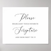 Markeer uw favoriete bijbelvers bruiloft poster (Voorkant)