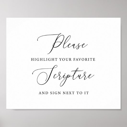 Markeer uw favoriete bijbelvers bruiloft poster (Voorkant)