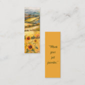 Markeer uw Herfst Favorieten - Bladwijzer Kaart Mini Visitekaartje (Voorkant / Achterkant)
