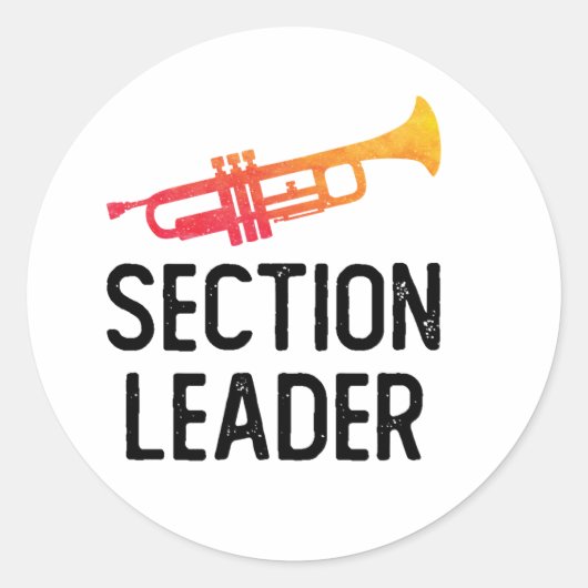 Markeerbak voor Trumpet Section Ronde Sticker (Voorkant)