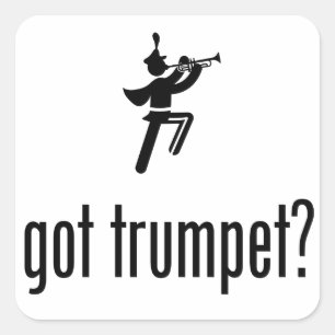 Markeerbalk - Trumpet Player Vierkante Sticker