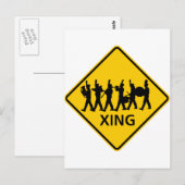 Markeerband voor wegkruising briefkaart (Voorkant / Achterkant)