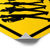 Markeerband voor wegkruising poster (Hoek)