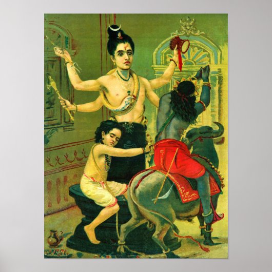 Markendaya door Raja Ravi Varma Poster (Voorkant)