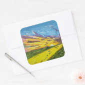 Marker Landscape Painting  Vierkante Sticker (Envelop)