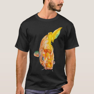 Marker tekening van een Koi vis aan het oppervlak T-shirt