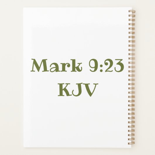 Markeren 9:23 Bijbelkeuzeplanner Planner (Achterkant)