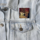 Markeren van koningin Isabella II Vierkante Button 5,1 Cm (In situ)