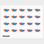 Markeren van Mongolië Ronde Sticker (Vel)