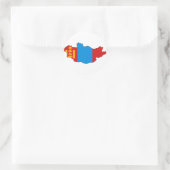 Markeren van Mongolië Ronde Sticker (Tas)