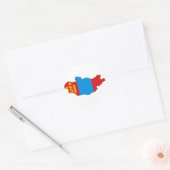 Markeren van Mongolië Ronde Sticker (Envelop)