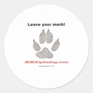 Markering achterlaten ronde sticker
