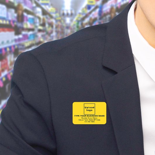 Markering bedrijfsnaam Gele rechthoek Naamplaatje