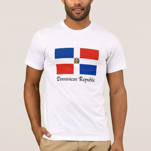 Markering Dominicaanse Republiek, aangepast ontwer T-shirt (Voorkant)