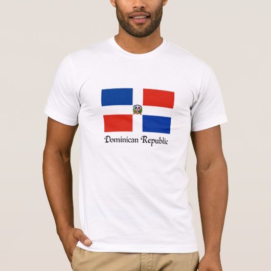 Markering Dominicaanse Republiek, aangepast ontwer T-shirt (Voorkant)