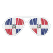 Markering Dominicaanse Republiek Aviator Zonnebril (Voorkant)