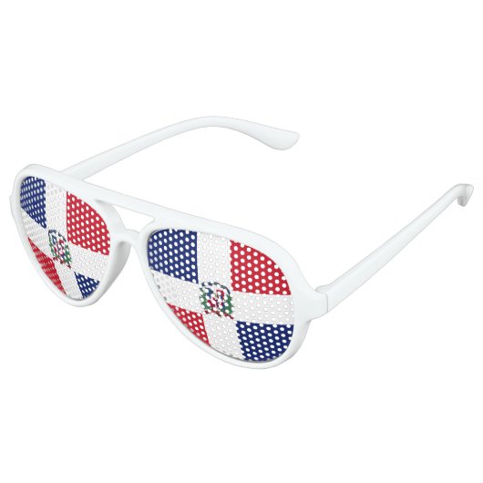 Markering Dominicaanse Republiek Aviator Zonnebril (Gekanteld)